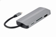 Gembird Adapter USB-C 8in1, HDMI, USB-C, PD, VGA, USB 3.1, 2.0, audio, card reader