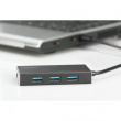 DIGITUS USB-Hub 4-Port 3.0->4xA3.0 m.Netzteil schwarz 127090