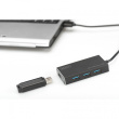 DIGITUS USB-Hub 4-Port 3.0->4xA3.0 m.Netzteil schwarz 127090