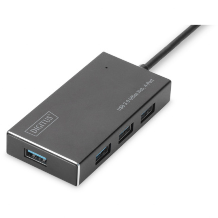 DIGITUS USB-Hub 4-Port 3.0->4xA3.0 m.Netzteil schwarz 127090