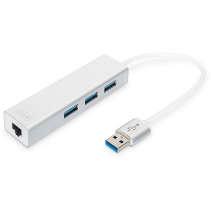 Digitus DA-70250-1 USB 3.0 HUB 4-Port 3xUSB 3.0; 1xGigabit LAN