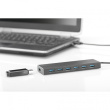 DIGITUS USB-Hub 7-Port 3.0->7xA3.0 m.Netzteil schwarz