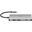 USB-C HUB 8Port D-Link DUB-M810 3xUSB3.0 USB-C HDMI 4K SD microSD Gigabit Lan RJ45 passiv Grey