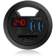HUB Tisch-Hub mit 2 Kartenlesern. Ladefunktion und LED Anzeige ICY BOX