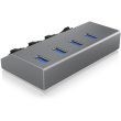 HUB USB 3.0 . 4x USB Type-A Anschlüsse. An-/Ausschalter für jeden Port ICY BOX