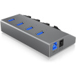 HUB USB 3.0 . 4x USB Type-A Anschlüsse. An-/Ausschalter für jeden Port ICY BOX