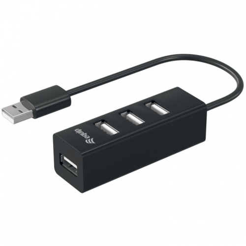 Equip USB-Hub 4-Port 2.0 ->4x2.0 480Mbps o.Netzteil sw 21251215