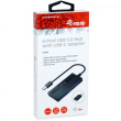 Equip USB-Hub 4-Port 3.2 ->4x3.0 +USB-C Adp.5Gbps o.Netz.sw