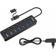 Equip USB-Hub 7-Port 3.2 ->7x3.2 5Gbps m.Netzteil sw
