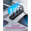 HUB USB 3.0 . 13 Port. +1x Ladeport Aluminium-mit Netzteil ICY BOX