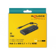 DELOCK USB 3.1 Gen 1 Adapter USB Type-C zu 3 x USB 3.0 Typ-A Hub + 1 x HDMI DP Alt Mode 4K 30 Hz