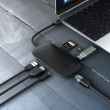 AUKEY CB-C71 aluminium HUB USB-C | 8in1 | RJ45 Ethernet 10/100/1000Mbps | 3xUSB 3.1 | HDMI 4k@30Hz | SD & microSD | USB-C Power Delivery 100W