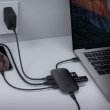 AUKEY CB-C71 aluminium HUB USB-C | 8in1 | RJ45 Ethernet 10/100/1000Mbps | 3xUSB 3.1 | HDMI 4k@30Hz | SD & microSD | USB-C Power Delivery 100W