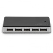DIGITUS USB-Hub 10-Port 2.0->10xA2.0 m.Netzteil schwarz