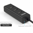 Unitek HUB 4x USB 3.0; BC1.2; BLACK; Y-3089