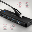AXAGON HUE-C1C, HUB 4-port USB 5Gbps 19cm USB-C cable