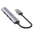 Unitek HUB USB-A; 3x USB-A 2.0; 1x USB-A 5 Gbps Alu