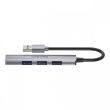 Unitek HUB USB-A; 3x USB-A 2.0; 1x USB-A 5 Gbps Alu