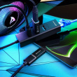 Sharkoon 3-Port USB 3.2 Gen 1 Alu Hub + Ethernet (schwarz)
