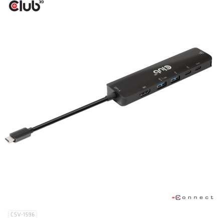 Club3D USB-C 6in1-HUB >HDMI/2xUSB/2xUSB-C/LAN 4K120Hz PD100W