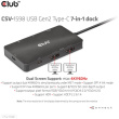 Club3D USB-C 7in1-HUB >2xDP/2xUSB/2xUSB-C/LAN 4K60Hz PD100W
