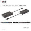 Club3D USB-C 7in1-HUB >2xDP/2xUSB/2xUSB-C/LAN 4K60Hz PD100W