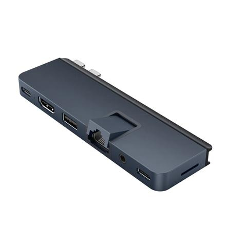 Hyper | HyperDrive Dual USB-C TB Compatible 7-in-2 Hub with universal USB-C ext Adaptor for MacBook Air/Pro 2016-2020 | Ethernet LAN (RJ-45) ports 1 | HDMI ports quantity 1