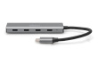 DIGITUS USB-C 4 Port HUB dunkelgrau 4x