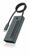 IcyBox ICY BOX IB-HUB1457-C31 7 port Type C HUB, PSU