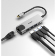 USB-C HUB 5Port D-Link DUB-M520 2xUSB3.2 Gigabit Lan RJ45 USB-C HDMI 4K passiv Silver Black