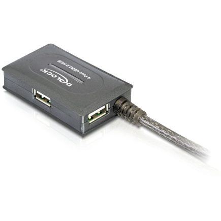 DELOCK Kabel USB 2.0 Verlaengerung+Hub aktiv 10m