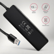 AXAGON HUE-C1A, HUB 4-port USB 3.2 Gen 1 19cm cable