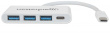 Manhattan USB-C Dock/Hub, Ports (x4): USB-A (x3) and USB-C, 5 Gbps (USB 3.2 Gen1 aka USB 3.0), With Power Delivery (60W) to USB-C Port (Note additional USB-C wall charger and USB-C cable needed), Universal for all devices, SuperSpeed USB, 3 Year Warranty