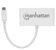 Manhattan USB-C Dock/Hub, Ports (x4): USB-A (x3) and USB-C, 5 Gbps (USB 3.2 Gen1 aka USB 3.0), With Power Delivery (60W) to USB-C Port (Note additional USB-C wall charger and USB-C cable needed), Universal for all devices, SuperSpeed USB, 3 Year Warranty