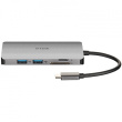 USB-C HUB 6Port D-Link DUB-M610 2xUSB3.0 USB-C HDMI 4K SD microSD passiv Grey
