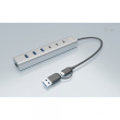 D I-TEC USB-C/USB-A Charging Metal HUB 7 Port 3x USB-C 3.2 Gen. 1 4x USB-A 3.2 Gen. 1