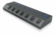 IcyBox ICY BOX IB-HUB1701-C3 7xUSB Type-A, On-Off,al