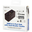 LogiLink CR0042 USB 3.0 HUB 3-Port 3x USB 3.0; All-in-One Kartenleser