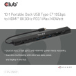 Club3D USB-C 10in1-HUB >HDMI/3xUSB-C/3xUSB/LAN 8K30Hz PD140W