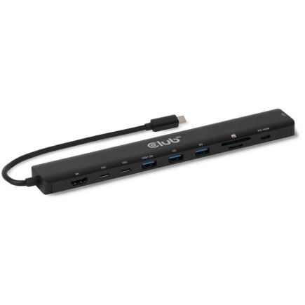 Club3D USB-C 10in1-HUB >HDMI/3xUSB-C/3xUSB/LAN 8K30Hz PD140W