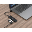 Equip USB-Hub 4-Port 3.2 ->4x3.0 +USB-C Adp.5Gbps o.Netz.sw 21251222