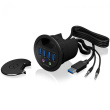 HUB Tisch-Hub 4x USB 3.0 Type-A mit Audio Ein-/Ausgang ICY BOX