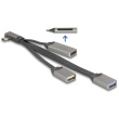 DELOCK 2 Port USB Hub inklusive SD und Micro SD Card Reader mit USB Type-C Anschluss