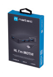 NATEC Hub USB 3.0 Moth (4 ports, black)