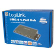 LogiLink UA0141A interface hub 480 Mbit/s Black