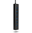 Axagon HUE-SA7BP interface hub USB 3.2 Gen 1 (3.1 Gen 1) Type-A 5000 Mbit/s Black