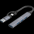 CANYON hub DS-02 4in1 USB-A/C Grey