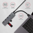 Axagon HUE-MSA Superspeed USB-A Switch Hub 4x USB 3.0 aktiv - 20cm schwarz USB 3.2 Gen 1 (3.1 Gen 1) Type-A 5000 Mbit/s Grey