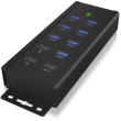 ICY BOX IB-HUB1703-QC3 USB 3.0 HUB 7-Port 7xUSB 3.0; 3xLadeanschluss QC3.0