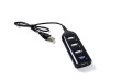Vakoss TC-234UX interface hub USB 2.0 Black